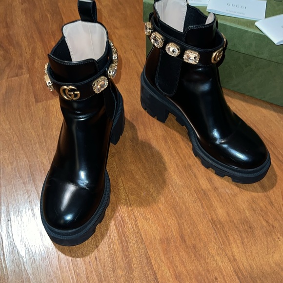 Gucci Chelsea Tripp Boots Jewel Black size 36 - Picture 13 of 15